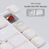 imageKeychron KJ1 Low Profile Wireless Mechanical Keyboard  75 Layout Red Switch QMK RGB Backlit 24GBluetoothUSBC DoubleShot PBT Keycaps 2000mAh Battery MacWinLinux Compatible  WhiteWhite  Red Switch