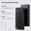 imageKeychron KJ1 Low Profile Wireless Mechanical Keyboard  75 Layout Red Switch QMK RGB Backlit 24GBluetoothUSBC DoubleShot PBT Keycaps 2000mAh Battery MacWinLinux Compatible  WhiteBlack  Brown Switch