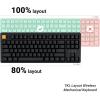 imageKeychron KJ4 Wireless Mechanical Keyboard  80 Layout Super Banana Switch QMK RGB Backlit 24GBluetoothUSBC Cherry PBT ShineThrough Keycaps 3750mAh Battery MacWinLinux Compatible  WhiteBlack  Banana Switch