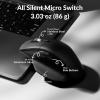 imageKeychron M6 Wireless All Silent Gaming Optical Mouse 1000Hz TriMode 24 GHzBluetooth 53Wired PixArt 3311 Sensor 12000 DPI Magnetic Metal Scroll Wheel for Windows PCMac  BlackBlack