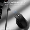 imageKeychron M6 Wireless All Silent Gaming Optical Mouse 1000Hz TriMode 24 GHzBluetooth 53Wired PixArt 3311 Sensor 12000 DPI Magnetic Metal Scroll Wheel for Windows PCMac  BlackBlack