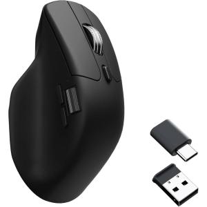 imageKeychron M6 Wireless All Silent Gaming Optical Mouse 1000Hz TriMode 24 GHzBluetooth 53Wired PixArt 3311 Sensor 12000 DPI Magnetic Metal Scroll Wheel for Windows PCMac  BlackBlack