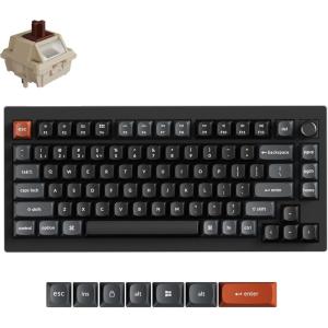 imageKeychron V1 Ultra 8K Wireless 24 GHz ampamp Bluetooth Custom Mechanical Keyboard Launcher Web App with Hotswappable Keychron Silk POM Brown Switches PBT Keycaps for Mac Windows LinuxHotswap Keychron Silk POM Brown Switch