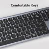 imageKeychron B6 Pro UltraThin Wireless Keyboard FullSize ZMK with Numeric Keypad Quiet Typing 24 GHzBluetooth 52Wired Connection Long Battery Life Compatible with Mac Windows Linux  Retro RedSpace Gray