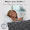 imageKeychron B6 Pro UltraThin Wireless Keyboard FullSize ZMK with Numeric Keypad Quiet Typing 24 GHzBluetooth 52Wired Connection Long Battery Life Compatible with Mac Windows Linux  Retro RedSpace Gray