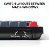 imageKeychron V1 Wired Custom Mechanical Keyboard Knob Version 75 Layout QMKVIA Programmable with Hotswappable Keychron K Pro Red Switch Compatible with Mac Windows Linux Frosted BlackTranslucentHotswap Keychron K Pro Brown Switch