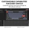 imageKeychron V1 Wired Custom Mechanical Keyboard Knob Version 75 Layout QMKVIA Programmable with Hotswappable Keychron K Pro Red Switch Compatible with Mac Windows Linux Frosted BlackTranslucentHotswap Keychron K Pro Red Switch