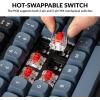 imageKeychron V1 Wired Custom Mechanical Keyboard Knob Version 75 Layout QMKVIA Programmable with Hotswappable Keychron K Pro Red Switch Compatible with Mac Windows Linux Frosted BlackTranslucentHotswap Keychron K Pro Red Switch