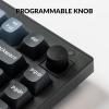 imageKeychron V1 Wired Custom Mechanical Keyboard Knob Version 75 Layout QMKVIA Programmable with Hotswappable Keychron K Pro Red Switch Compatible with Mac Windows Linux Frosted BlackTranslucentHotswap Keychron K Pro Red Switch