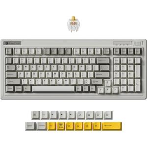 imageKeychron R5 Retro Wireless Mechanical Keyboard 96 Layout Hot Swappable RGB Super Banana Switch QMK TriMode24 GHzBluetoothWired Compatible with Mac PC LinuxKeychron Super Banana Switch