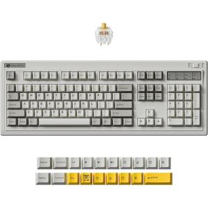 imageKeychron R6 Retro Wireless Mechanical Keyboard 100 Full Size Hot Swappable RGB Super Banana Switch QMK TriMode24 GHzBluetoothWired Compatible with Mac PC LinuxKeychron Super Banana Switch