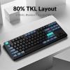 imageKeychron B33 24 GHz Wireless Bluetooth Keyboard Silent Typing 80 TKL Layout Launcher Support Ergonomic Angle Compatible for Mac Windows LinuxDeep BlackDeep Black