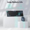 imageKeychron B33 Wireless Keyboard amp BM25 Mouse Combo 24 GHzBluetooth 52Wired 80 TKL Silent Portable Ergonomic Keyboard Adjustable DPI Mouse Unifying Receiver for macOS Windows Linux