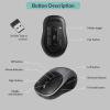 imageKeychron BM24 Wireless Mouse 2400 DPI Quiet Clicks 24 GHzBluetooth 52Wired with Programmable Buttons Long Battery Life for Laptop PCMacWindows  Metal GrayMetal Gray