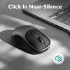 imageKeychron BM24 Wireless Mouse 2400 DPI Quiet Clicks 24 GHzBluetooth 52Wired with Programmable Buttons Long Battery Life for Laptop PCMacWindows  Metal GrayMetal Gray