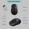 imageKeychron BM24 Wireless Mouse 2400 DPI Quiet Clicks 24 GHzBluetooth 52Wired with Programmable Buttons Long Battery Life for Laptop PCMacWindows  Metal GraySpace Gray