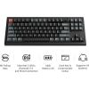 imageKeychron V3 Ultra TKL Mechanical Keyboard Wireless ZMK Custom 8K Polling Rate 24 GHzBluetoothWired with RGB Backlit PreLubed Silk POM Brown Switch HotSwappable for Mac Windows LinuxBanana Switch