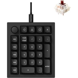 imageKeychron Q0 Plus Wired Full Aluminum Custom Number Pad QMKVIA Programmable Macro with Hotswappable Gateron G Pro Brown Switch Compatible with Mac Windows Linux BlackHotswap Gateron G Pro Brown Switch