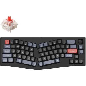 imageKeychron Q8 Wired Custom Mechanical Keyboard with Knob 65 Alice Layout QMKVIA Programmable Hotswappable Gateron G Pro Red Switch Double Gasket Compatible with Mac Windows Linux BlackHotswap RGB Gateron G Pro Red Switch