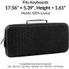 imageKeychron Carrying Case for Q6V6K10 ProK10 HE  Black EVA Hard Shell Canvas Bag with Comfortable Handle for Travel amp Storage