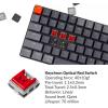imageKeychron K3 Version 2 75 Layout 84 Keys UltraSlim Wireless BluetoothUSB Wired Mechanical Keyboard with White Backlit HotSwappable LowProfile Keychron Optical Brown Switch for Mac WindowsKeychron Optical Red Switch