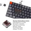 imageKeychron K3 Version 2 75 Layout 84 Keys UltraSlim Wireless BluetoothUSB Wired Mechanical Keyboard with White Backlit HotSwappable LowProfile Keychron Optical Brown Switch for Mac WindowsKeychron Optical Brown Switch