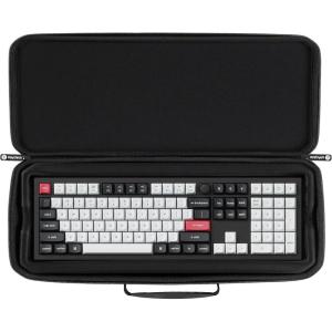 imageKeychron Carrying Case for Q6V6K10 ProK10 HE  Black EVA Hard Shell Canvas Bag with Comfortable Handle for Travel amp Storage