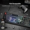 imageKeychron V6 8K Full Size Wired Mechanical Keyboard with Programmable Knob 8000 Hz Polling Rate OSA PBT Keycaps Hotswappable Super Red Switchs RGB Backlit for Mac Windows LinuxBrown Switch
