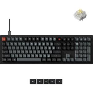 imageKeychron V6 8K Full Size Wired Mechanical Keyboard with Programmable Knob 8000 Hz Polling Rate OSA PBT Keycaps Hotswappable Super Red Switchs RGB Backlit for Mac Windows LinuxBanana Switch