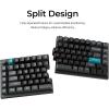 imageKeychron Q11 Ultra 8K Polling Rate Wireless Split Ergonomic Mechanical Keyboard 75 Split Layout with 2 Knobs 24 GHzBluetoothWired Aluminum HotSwappable RGB Red Switch for Mac Windows LinuxKeychron Silk POM Banana Switch