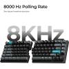 imageKeychron Q11 Ultra 8K Polling Rate Wireless Split Ergonomic Mechanical Keyboard 75 Split Layout with 2 Knobs 24 GHzBluetoothWired Aluminum HotSwappable RGB Red Switch for Mac Windows LinuxKeychron Silk POM Banana Switch