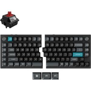 imageKeychron Q11 Ultra 8K Polling Rate Wireless Split Ergonomic Mechanical Keyboard 75 Split Layout with 2 Knobs 24 GHzBluetoothWired Aluminum HotSwappable RGB Red Switch for Mac Windows LinuxKeychron Silk POM Red Switch
