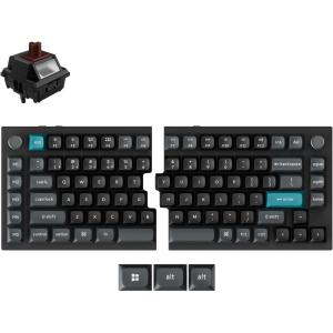 imageKeychron Q11 Ultra 8K Polling Rate Wireless Split Ergonomic Mechanical Keyboard 75 Split Layout with 2 Knobs 24 GHzBluetoothWired Aluminum HotSwappable RGB Red Switch for Mac Windows LinuxKeychron Silk POM Brown Switch