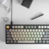 imageKeychron C1 Pro QMKVIA Custom Wired Mechanical Keyboard TKL Layout 87Keys Programmable PBT Keycaps RGB Backlight K Pro Brown Switch for Mac Windows LinuxRed Switch