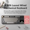 imageKeychron C1 Pro QMKVIA Custom Wired Mechanical Keyboard TKL Layout 87Keys Programmable PBT Keycaps RGB Backlight K Pro Brown Switch for Mac Windows LinuxRed Switch