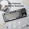 imageKeychron C1 Pro QMKVIA Custom Wired Mechanical Keyboard TKL Layout 87Keys Programmable PBT Keycaps RGB Backlight K Pro Brown Switch for Mac Windows LinuxRed Switch