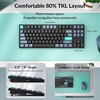 image:imageKeychron B33 Silent Wireless Keyboard Premium TKL Scissor Switch Keyboard with TriMode Connectivity Programmable via Launcher for Mac Windows Linux