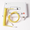 image:imageKeychron Custom Coiled Aviator USBC Cable Black 5Pin GX12 Detachable Metal Connector USBA Adapter Durable Braided Cable for Mechanical Keyboards Charging amp Data TransferYellow