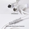 image:imageKeychron Custom Coiled Aviator USBC Cable Black 5Pin GX12 Detachable Metal Connector USBA Adapter Durable Braided Cable for Mechanical Keyboards Charging amp Data TransferWhite