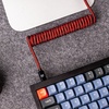 image:imageKeychron Custom Coiled Aviator USBC Cable Black 5Pin GX12 Detachable Metal Connector USBA Adapter Durable Braided Cable for Mechanical Keyboards Charging amp Data TransferRed