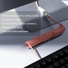 image:imageKeychron Custom Coiled Aviator USBC Cable Black 5Pin GX12 Detachable Metal Connector USBA Adapter Durable Braided Cable for Mechanical Keyboards Charging amp Data TransferPink Orange