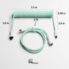 image:imageKeychron Custom Coiled Aviator USBC Cable Black 5Pin GX12 Detachable Metal Connector USBA Adapter Durable Braided Cable for Mechanical Keyboards Charging amp Data TransferMint