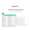 image:imageKeychron K Pro Banana Tactile Switches  110 Pcs PreLubed Mechanical Keyboard Switch Set 57gf Operating Force MX 3Pin HotSwappable Compatible Dustproof Wall Design for Smooth Stable TypingMint