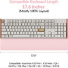 image:imageKeychron Silicone Wrist amp Palm Rest 176 Full Size for K10 Pro  K10 Max Q6V6 Series ProMaxUltraHE Washable NonSlip Base Typing Support Light PinkLight Pink