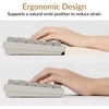 image:imageKeychron Silicone Wrist amp Palm Rest 176 Full Size for K10 Pro  K10 Max Q6V6 Series ProMaxUltraHE Washable NonSlip Base Typing Support Light PinkRetro Cream