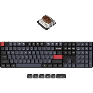 image:imageKeychron K5 Pro Hotswappable UltraSlim Custom Mechanical Keyboard RGB Full Size QMKVIA Programmable Wireless BluetoothUSB Wired Keyboard for Mac Windows Linux  Low Profile Gateron Red SwitchHotswappable Brown Switch