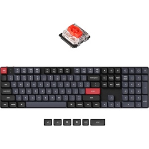 image:imageKeychron K5 Pro Hotswappable UltraSlim Custom Mechanical Keyboard RGB Full Size QMKVIA Programmable Wireless BluetoothUSB Wired Keyboard for Mac Windows Linux  Low Profile Gateron Red SwitchHotswappable Red Switch